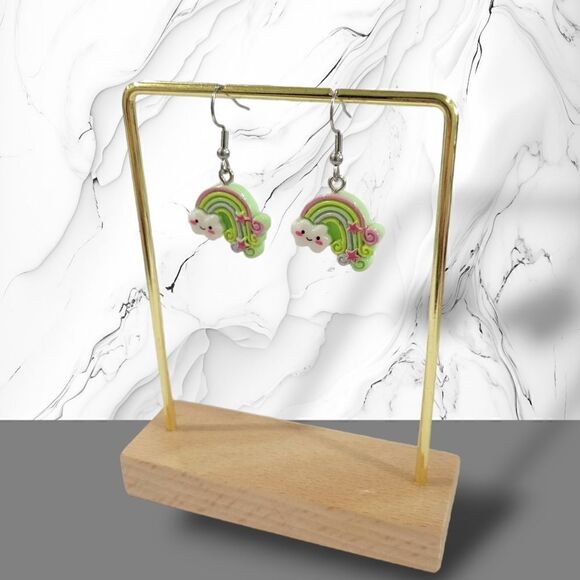 🌈Smiling Rainbow Earrings🌈(2-A010-C)Jewelry for Women - Picture 4 of 5